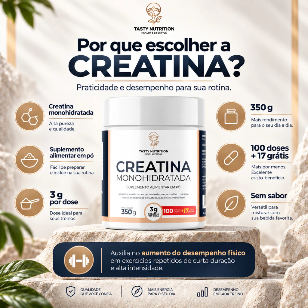 Creatina Monohidratada 100% Pura 350g
