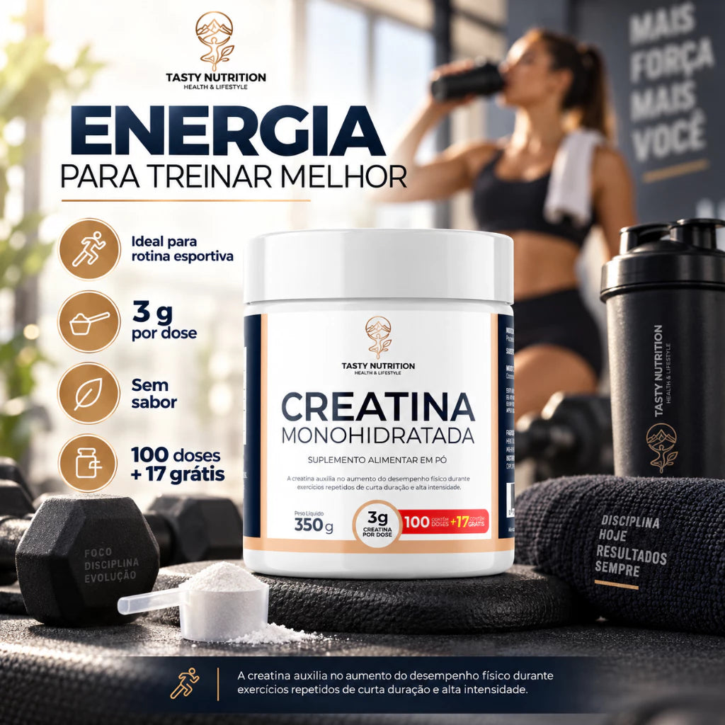 Creatina Monohidratada 100% Pura 350g